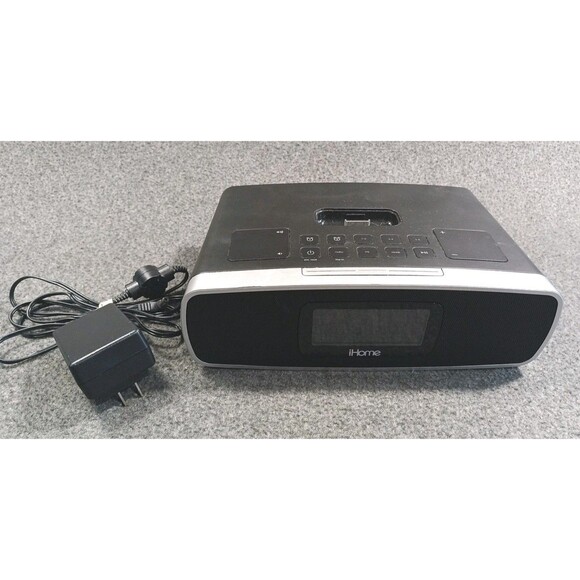 iHome iP90 AM/FM Dual Alarm Clock Radio Dock for iPod / iPhone No Remote Tested - Picture 1 of 14